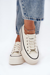 Women's Leather Sneakers On Platform GOE RR2N4106 White