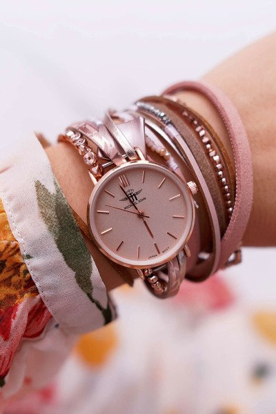 Women's Watch Michael John Wrapped Magnet Pink Lanell