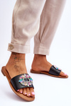 Women's Fashionable Sandals With Decoration Black Halsey