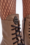 Leather Women's Padded Trapper Boots Lemar Brown Rehin