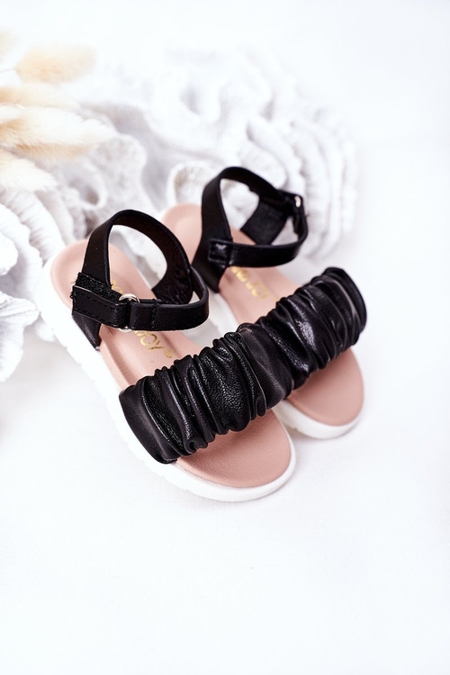 Children's Velcro Sandals Black Aimy