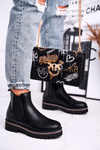 Women's jodhpur boots black Stiletto
