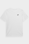 Men's Plain T-shirt With Logo 4F White 4FWMM00TTSHM1843-10S