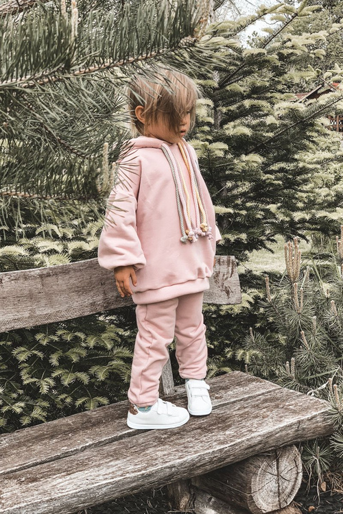 Children's Sneakers With Velcro White-Rose Gold Cute Girl