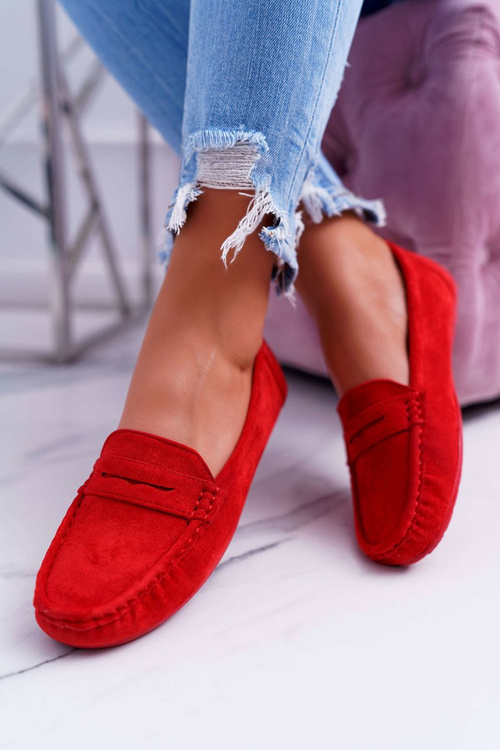 Women's Suede Red Merlonte Moccasins