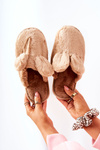 Fur Slippers With Ears Beige Thorpe 