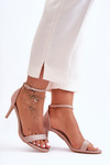Gleaming Heels on Stiletto Pink Gold Gedna