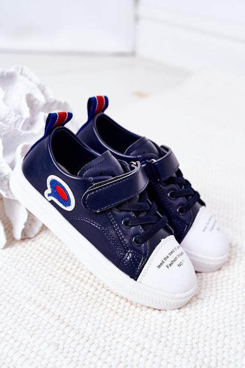 Children's Sneakers With Velcro Navy Cartoon