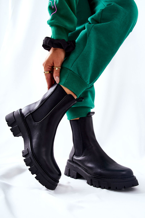 High Chelsea Boots Black Hallam