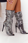 Boots On A High Heel Silver Night Out