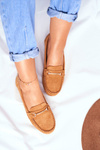 Women's Suede Moccasins Camel Dive
