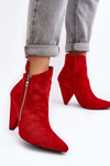 Asymmetrical Boots with Heels Lu Boo Red