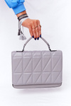Women's Quilted Messenger Bag Monaco Grey