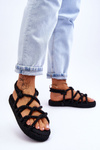 Women's Fashionable Braided Sandals Black Tiffanie