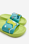 Children's Dinosaur T-Rex Slides Green Bernis
