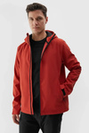 Men's softshell jacket with hood red 4F 4FWAW24TSOFM283-61S