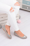 Grey Suede Women's Ballerinas Blume