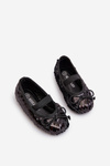 Children's Ballerina Flats Adorned with Sequins Black Weries