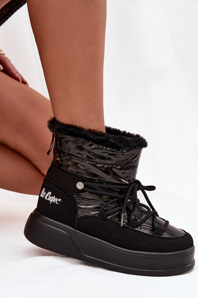 Damskie Śniegowce Na Platformie Czarne Lee Cooper LCJ-25-03-3814