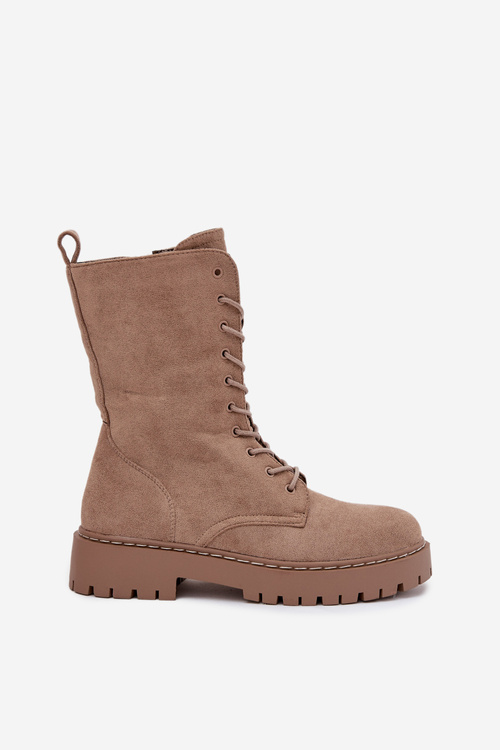 Women's Work Boots Lined Khaki Marvielle