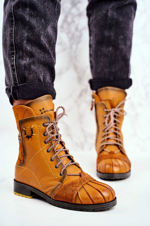 Women’s Boots Maciejka Warm Leather Yellow 03961-07