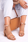 Stiletto Sandals with Uppers Vinceza 20-17054 Beige