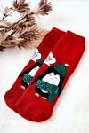 Socks Anti-Slip Glitter Penguin Red