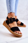 Women's Suede Sandals Big Star JJ276031 Black