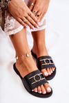 Women's Classic Slippers With Decoration Black Sherri