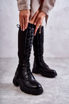 Women's Boots With Socks On Flat Heels Black Verano
