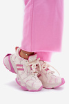 Damskie Sneakersy Skórzane Różowe GOE RR2N4038