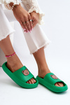 Light Women's Foam Flip-Flops with Bear Green Lia