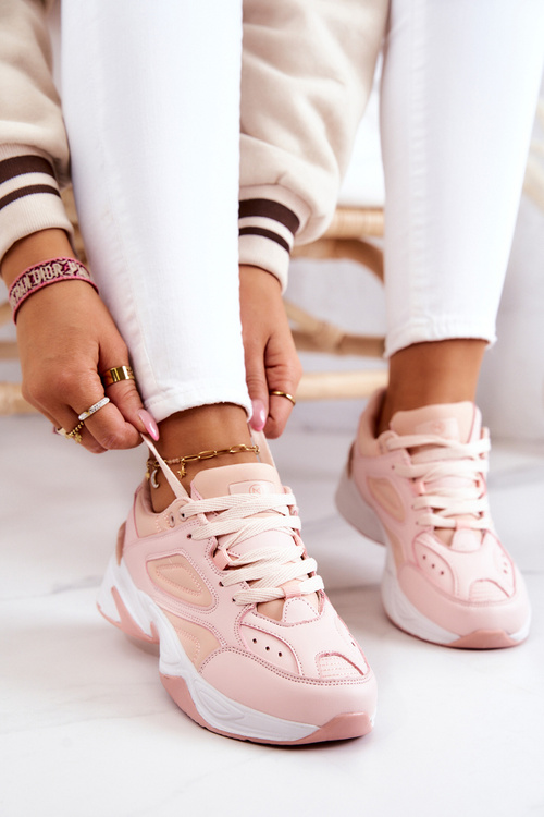 Buty Sportowe Damskie Klasyczne Wiązane Różowe Hassie