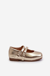 Children's Ballerina Flats with Gold Stripes Margenis