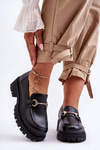 Women's Classic Moccasins On Platform Black Miracle