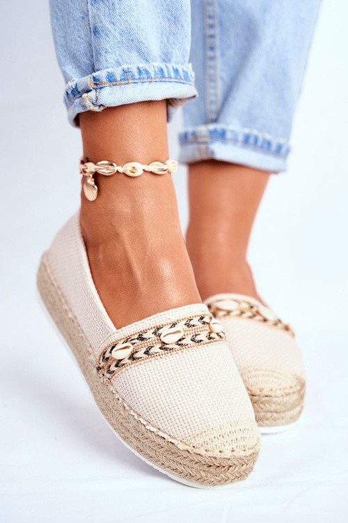 Women's Platform Espadrilles Linen Beige Mindi