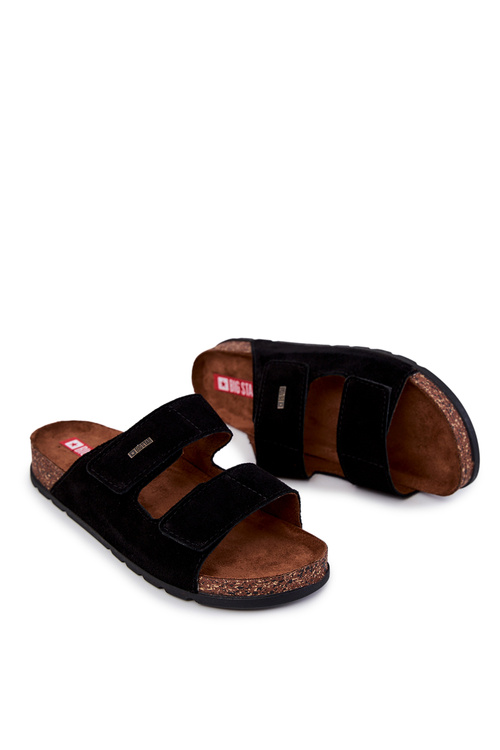 Men's Velcro flip-flops Big Star JJ176001 Black