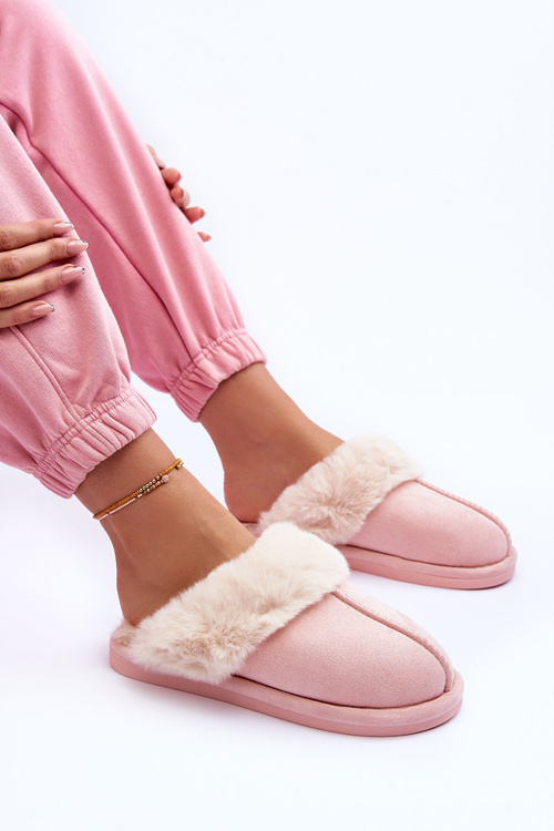 Women's Slippers With Fur Pink Pinky