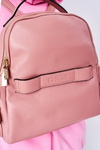 Leather Backpack / Kidney Bag 2in1 Big Star HH574059 Pink