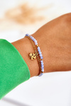 Women's Bracelet With Beads Blue-Gold