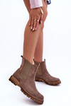 Suede Ankle Boots Brown Nicole 2672