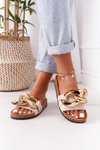 Slippers On The Cork Sole With Chain Beige Last Dance