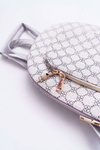 Classic Women's Backpack Beige Grey Elegant.