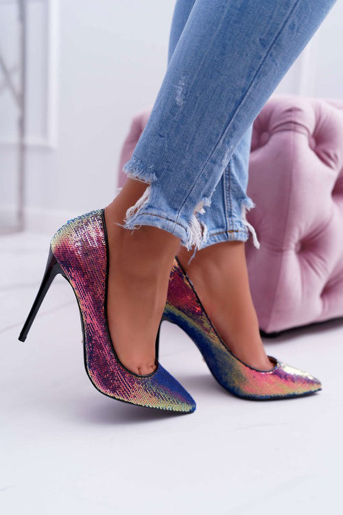 Women's Iridescent Stilettos with Sequins CrazyStuff