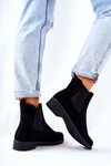 Suede Lace-up Boots Black Astate