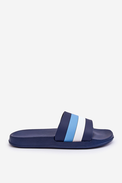 Men's Striped Slippers navy blue Vision