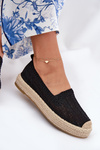 Espadryle Damskie Na Platformie Czarne Vinceza 17392