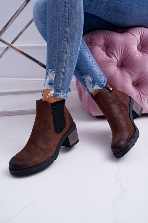 Women's Heeled Boots Sergio Leone Brown BT702