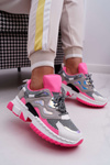 Sportowe Damskie Buty Kolorowe Wstawki Fuksja Colored