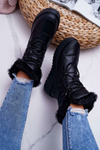 Women's Fleece-lined Snow Boots Black Calma